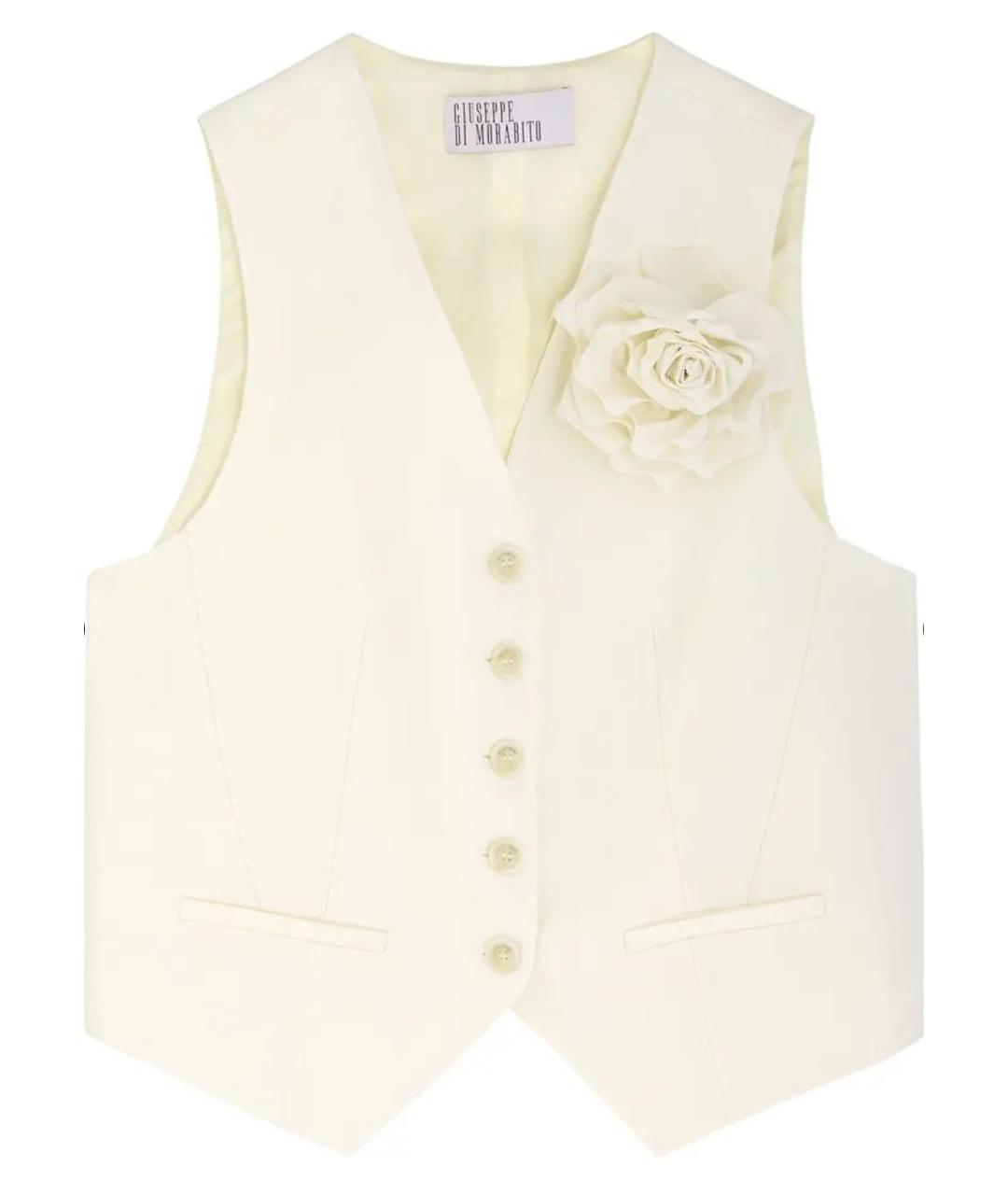 GIUSEPPE DI MORABITO Белый шерстяной жилет, фото 1