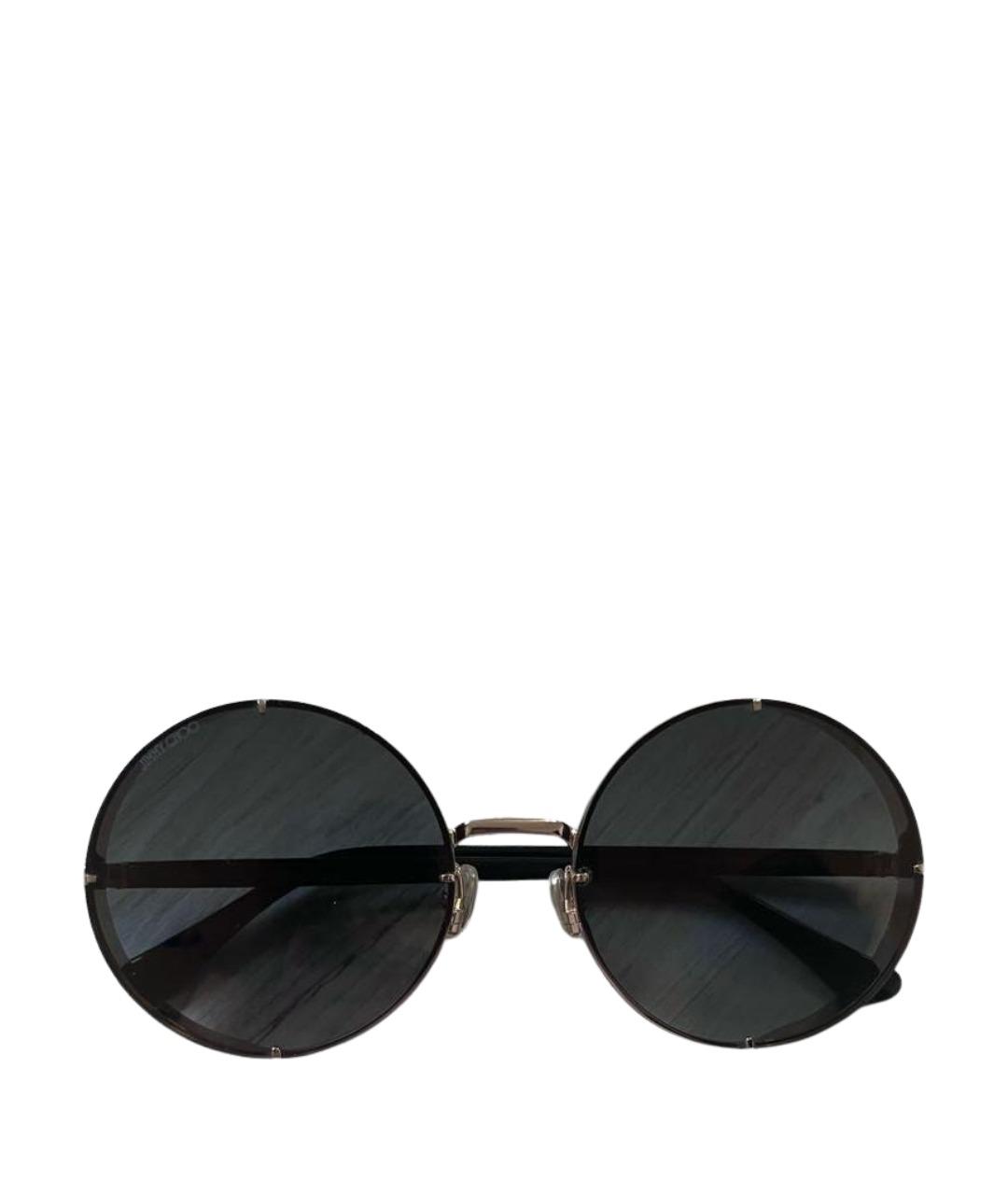JIMMY CHOO Черные металлические солнцезащитные очки, фото 1
