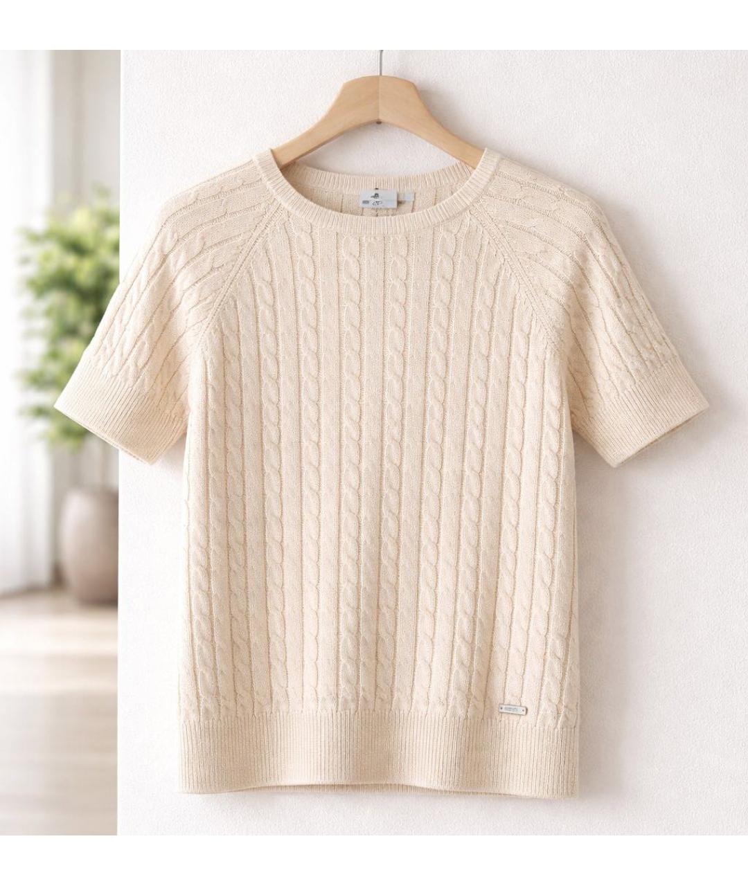 DKNY Белый хлопковый джемпер / свитер, фото 5