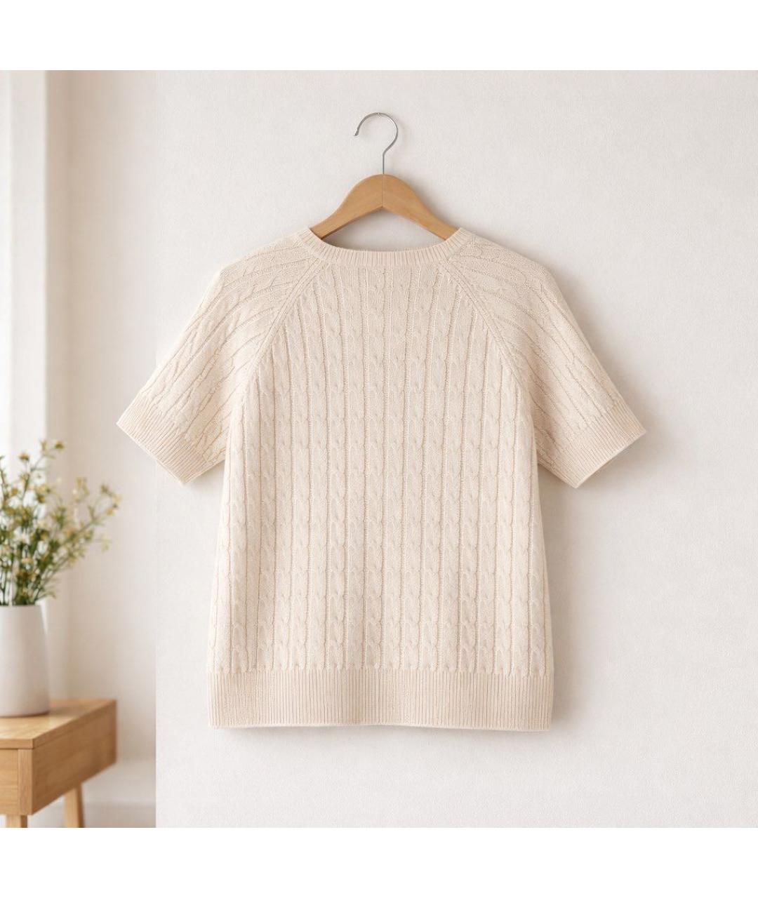 DKNY Белый хлопковый джемпер / свитер, фото 2