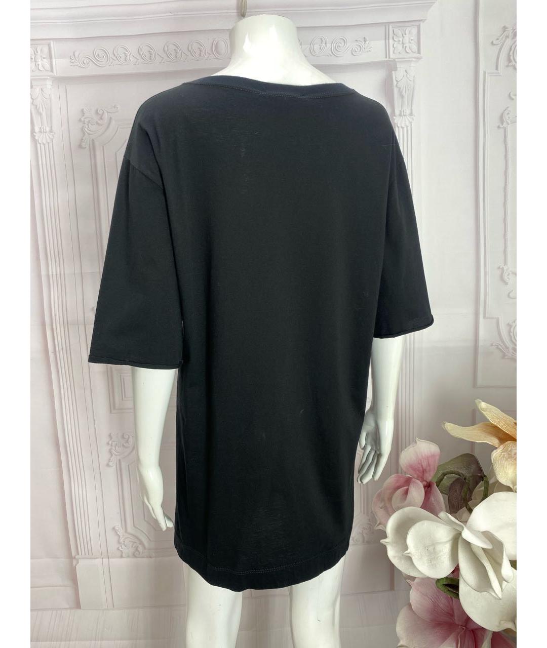 LOUIS VUITTON Черная хлопковая футболка, фото 2