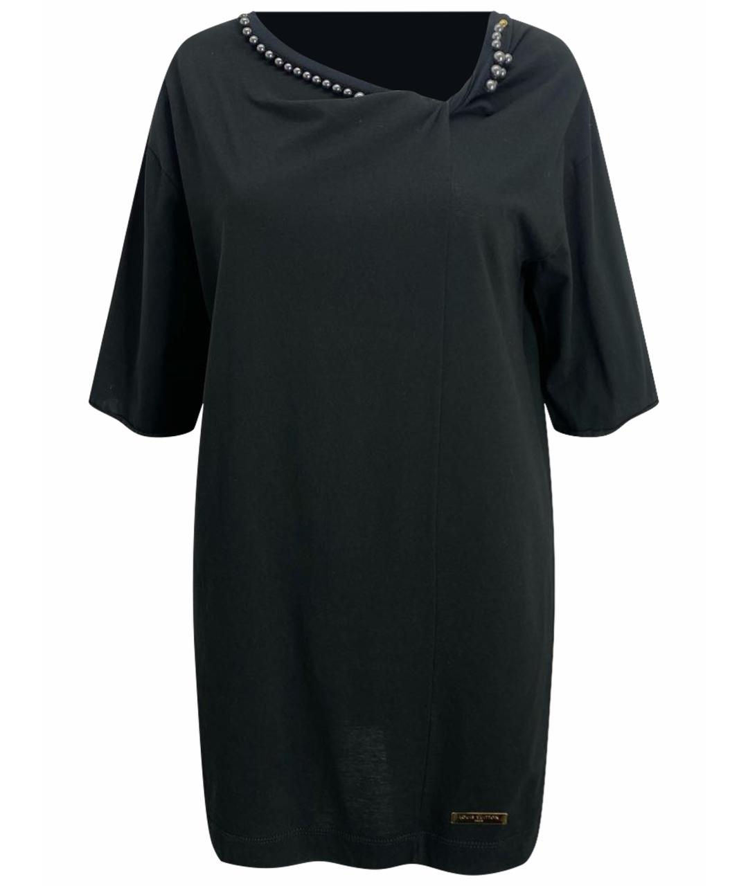 LOUIS VUITTON Черная хлопковая футболка, фото 1