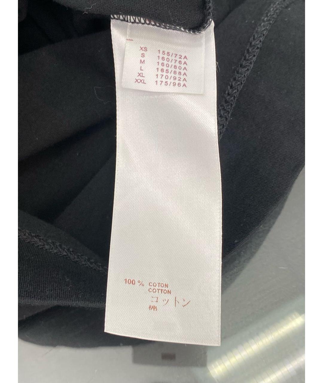 LOUIS VUITTON Черная хлопковая футболка, фото 6