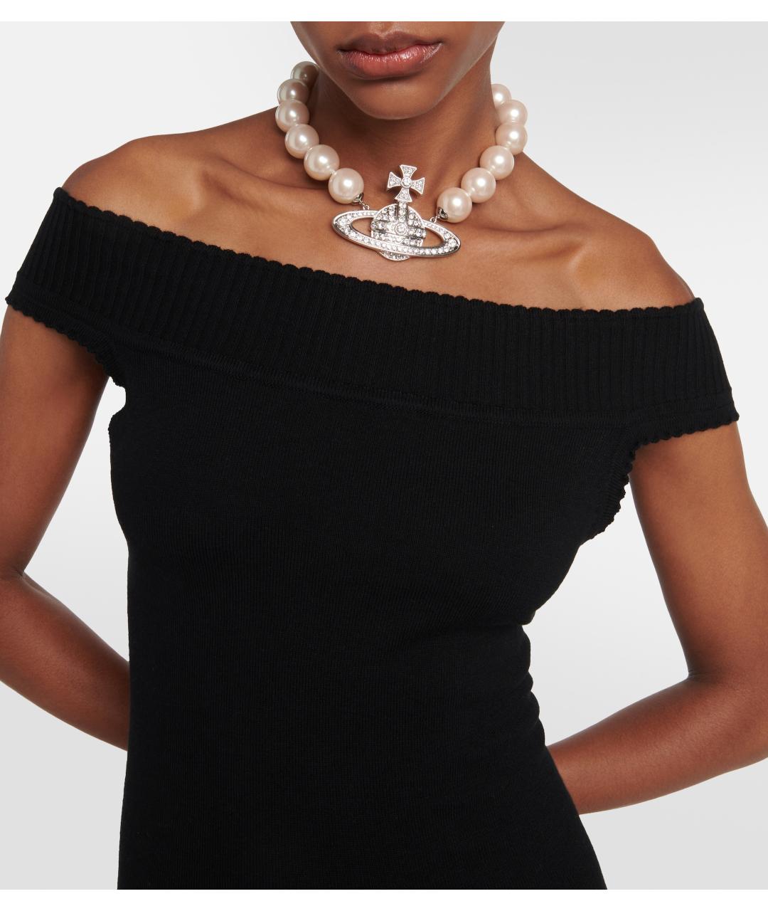 VIVIENNE WESTWOOD Черное хлопковое коктейльное платье, фото 4