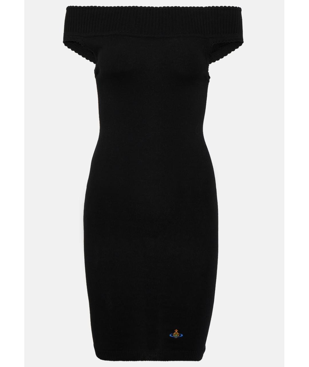 VIVIENNE WESTWOOD Черное хлопковое коктейльное платье, фото 6