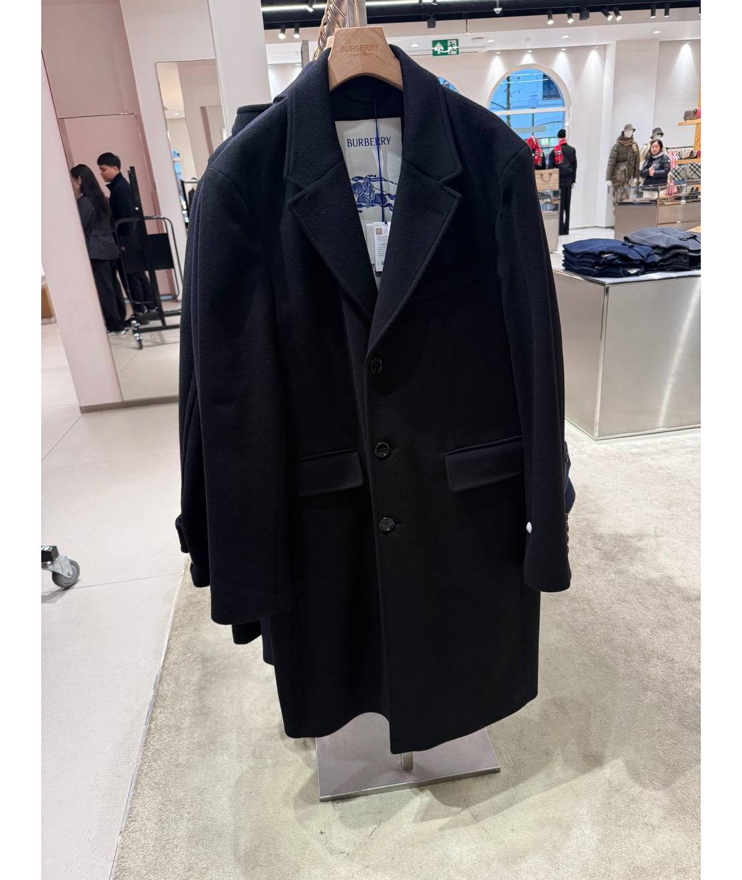 BURBERRY Черное кашемировое пальто, фото 3