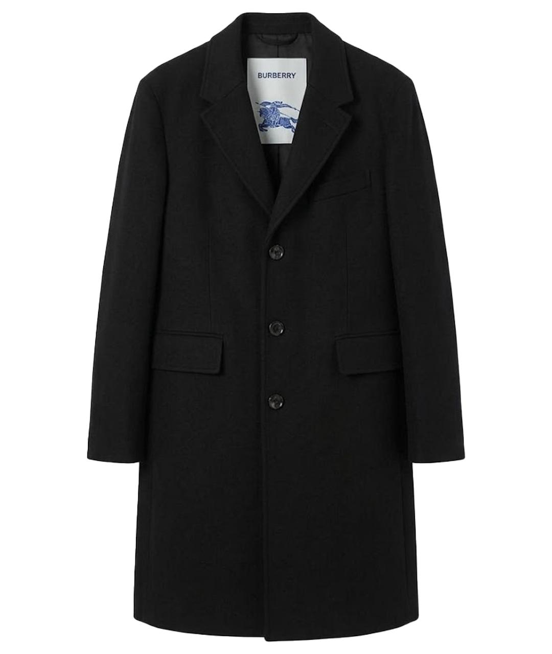 BURBERRY Черное кашемировое пальто, фото 1