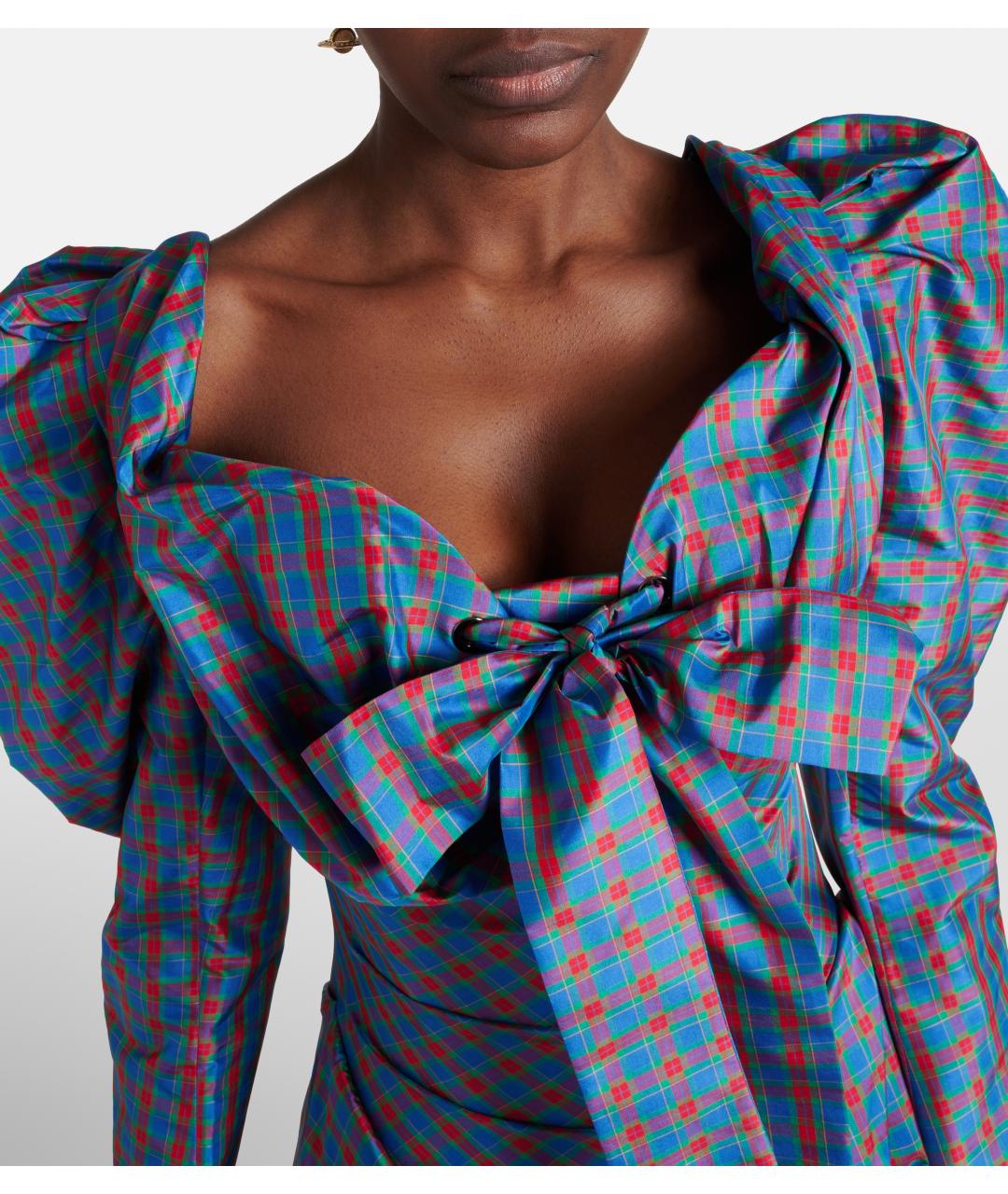 VIVIENNE WESTWOOD Мульти полиэстеровое коктейльное платье, фото 4