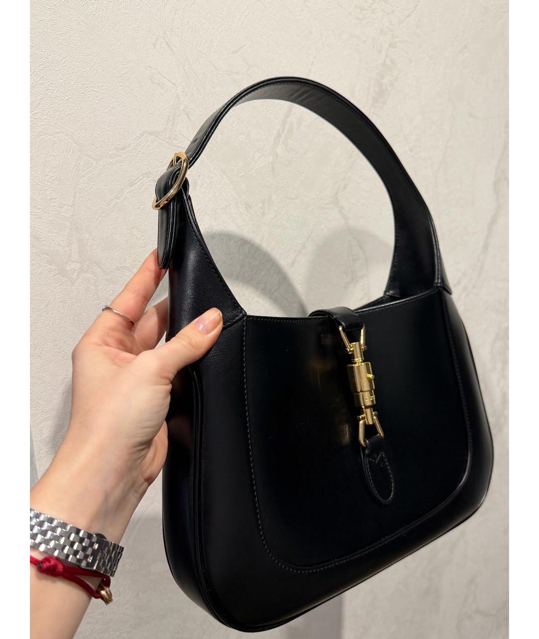 GUCCI Черная кожаная сумка с короткими ручками, фото 2