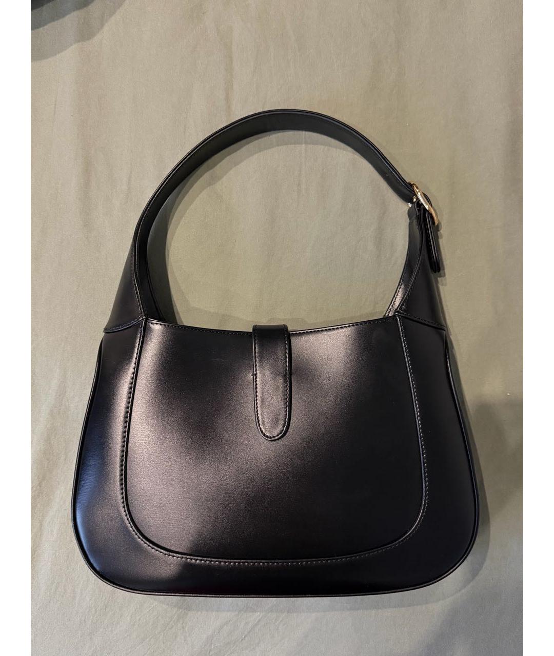 GUCCI Черная кожаная сумка с короткими ручками, фото 3