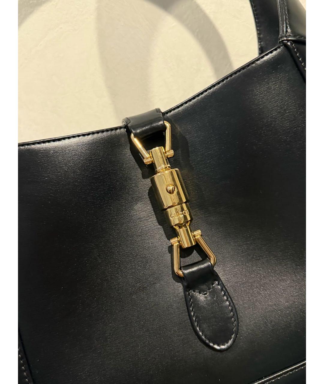 GUCCI Черная кожаная сумка с короткими ручками, фото 6