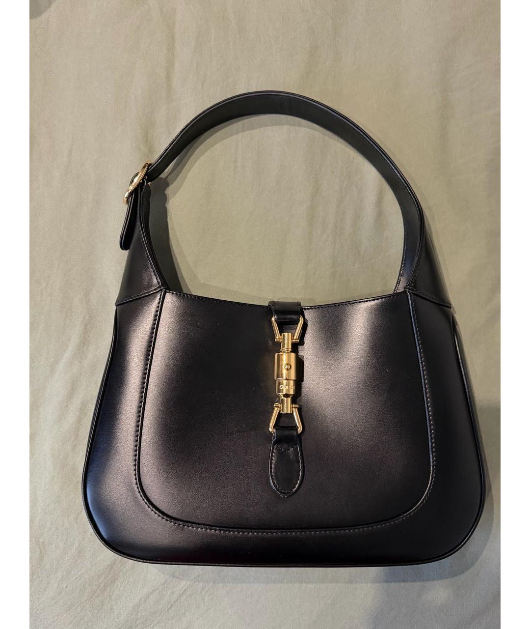 GUCCI Черная кожаная сумка с короткими ручками, фото 9