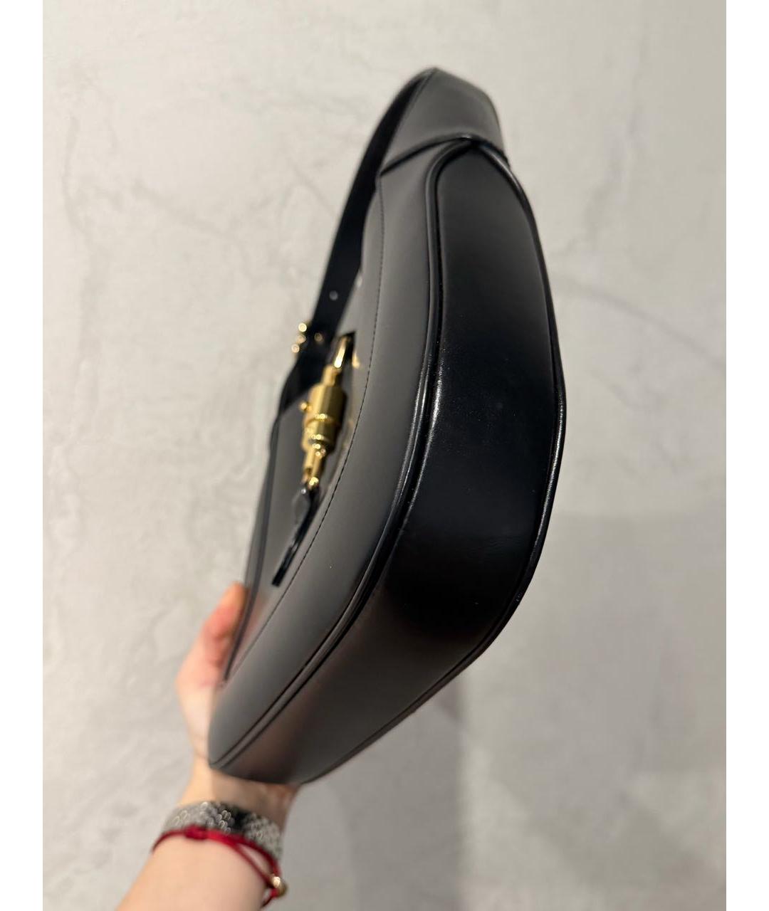 GUCCI Черная кожаная сумка с короткими ручками, фото 7
