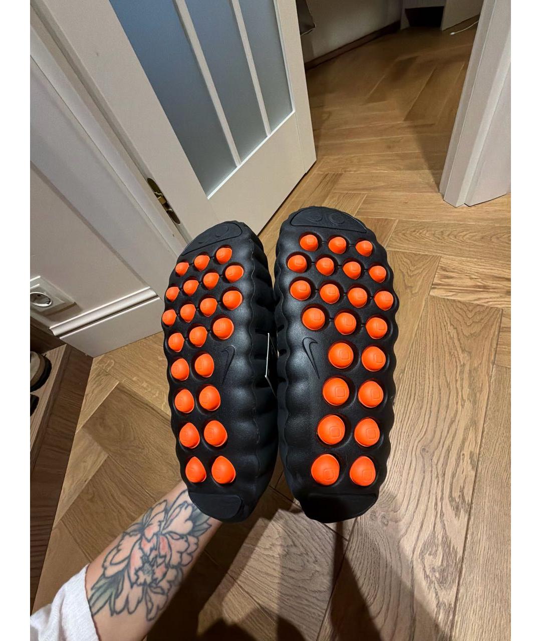 NIKE Черные синтетические сандалии, фото 8