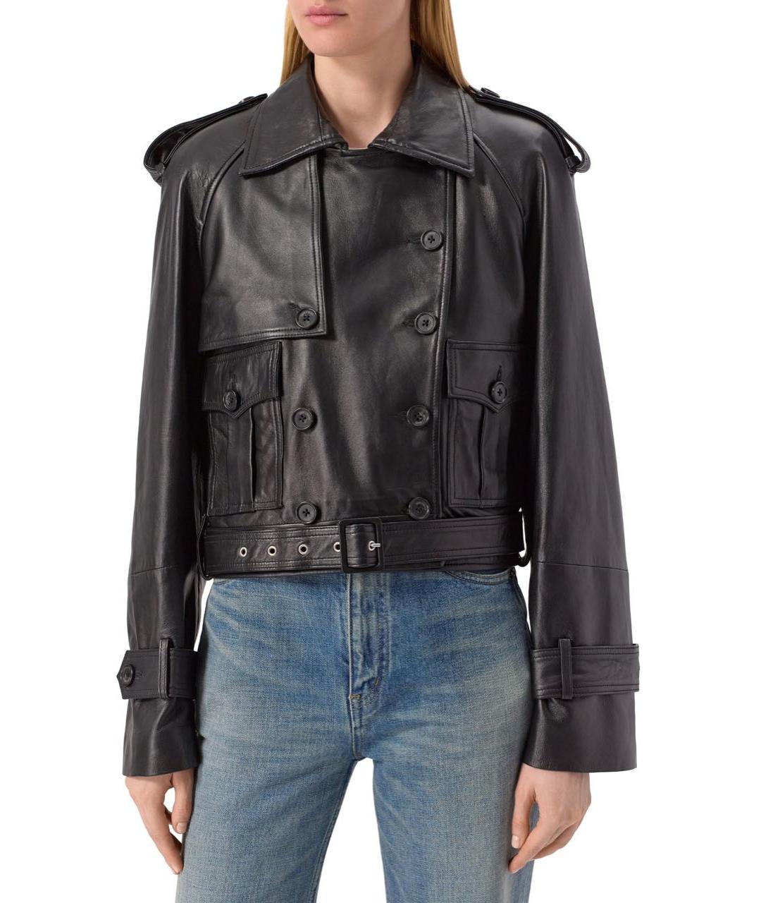 GIUSEPPE DI MORABITO Черная кожаная куртка, фото 4