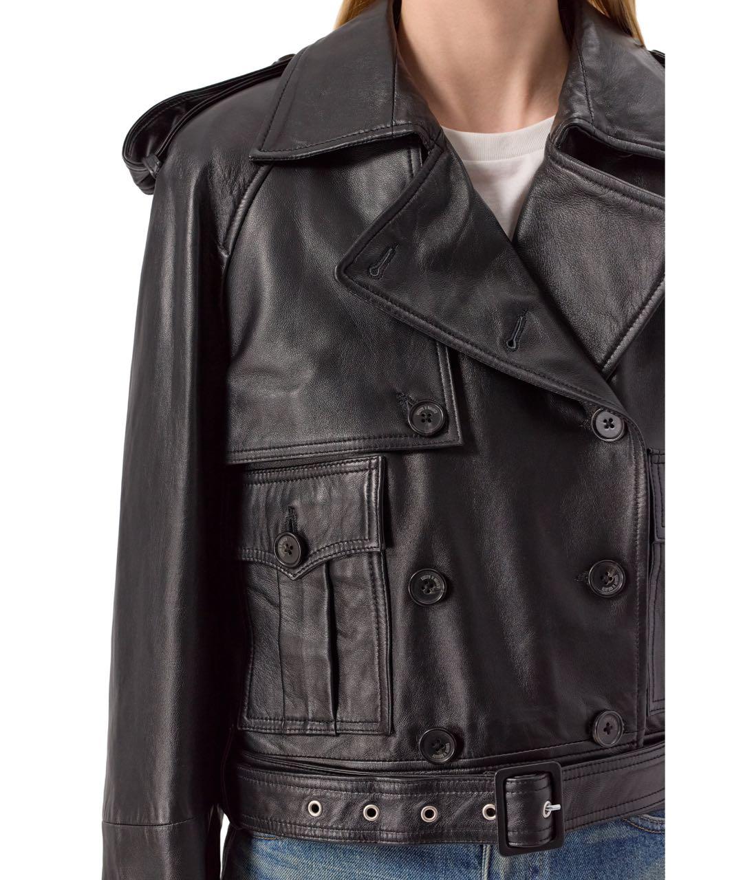 GIUSEPPE DI MORABITO Черная кожаная куртка, фото 6