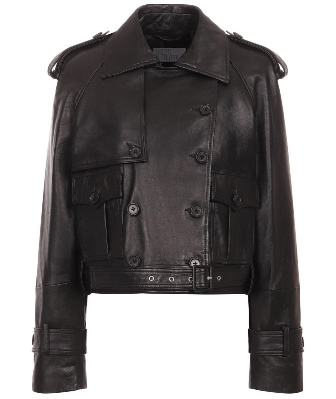 GIUSEPPE DI MORABITO Черная кожаная куртка, фото 1