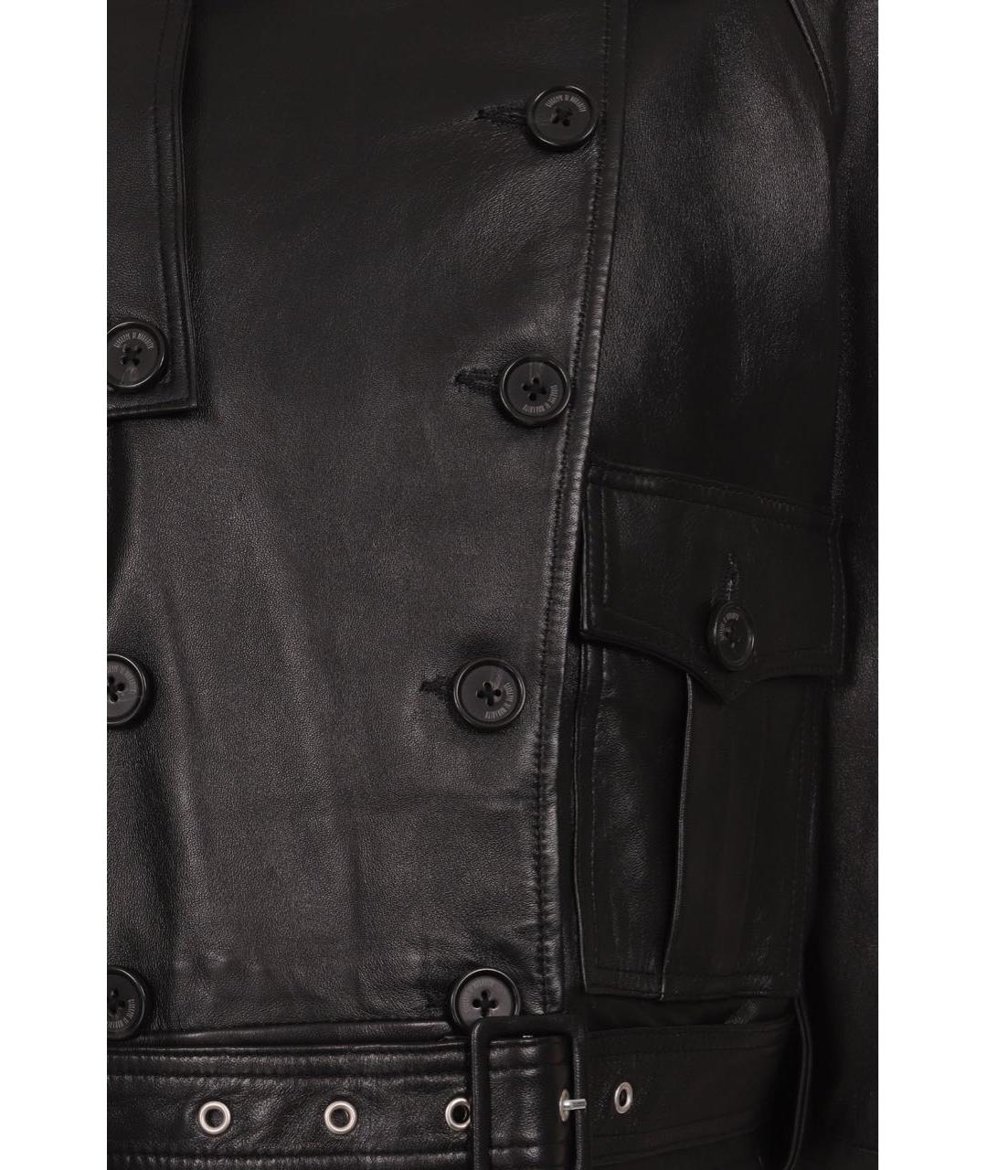 GIUSEPPE DI MORABITO Черная кожаная куртка, фото 7
