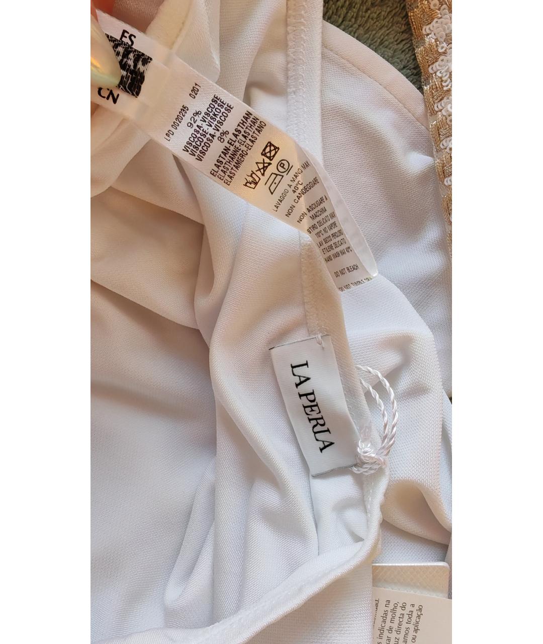 LA PERLA Белая вискозная туника, фото 7