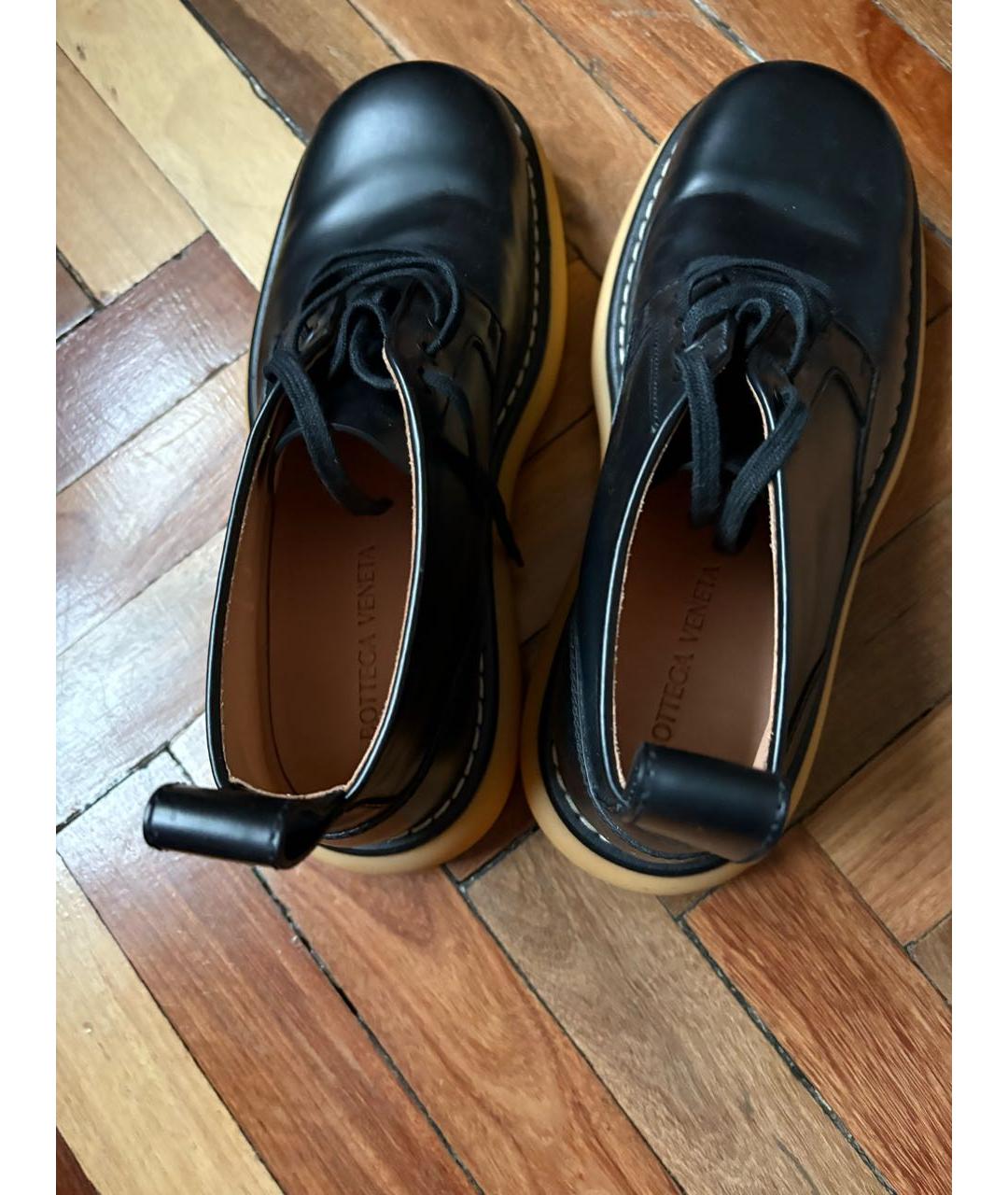 BOTTEGA VENETA Черные кожаные высокие ботинки, фото 3