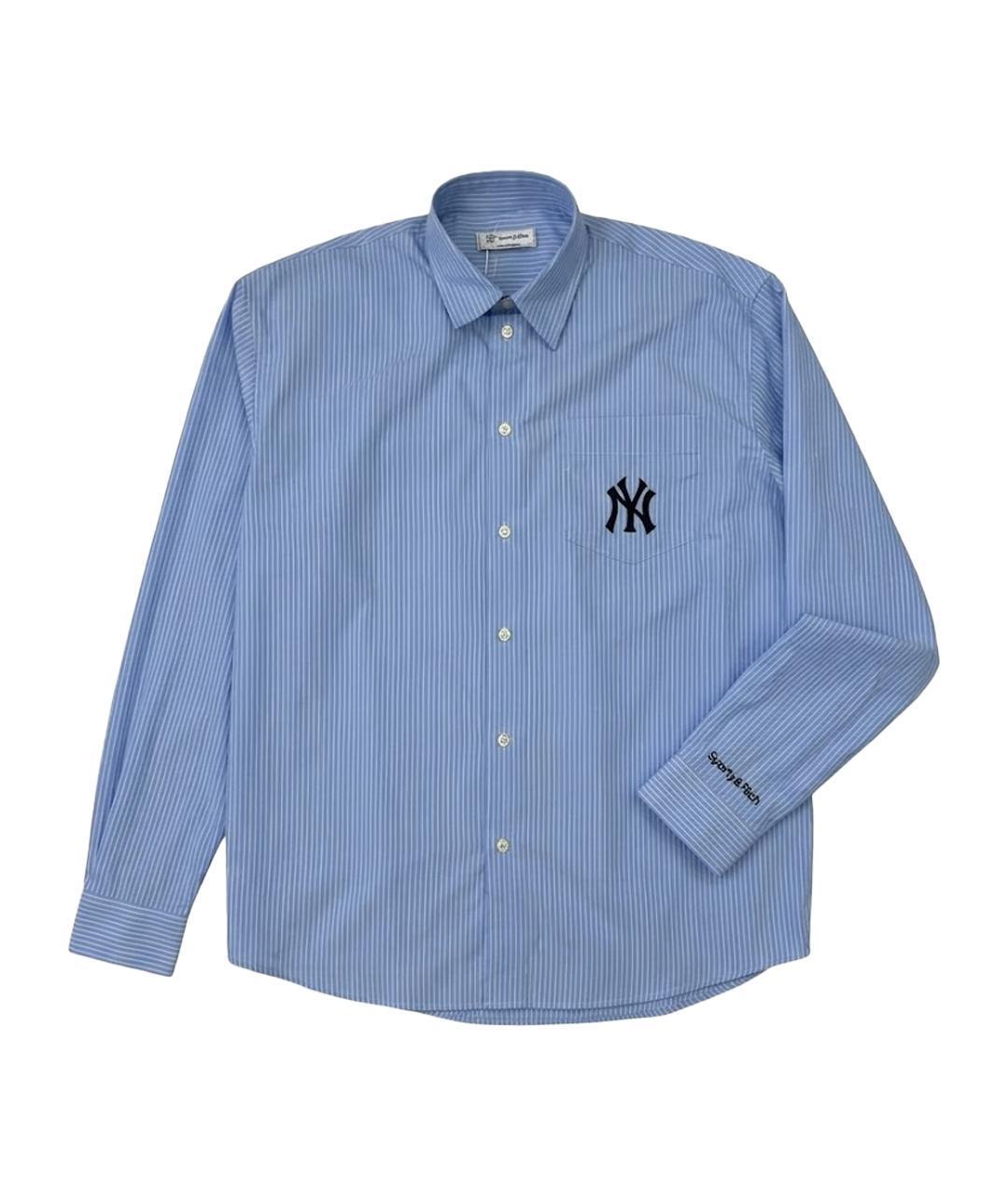 SPORTY AND RICH Синяя хлопковая рубашка, фото 1