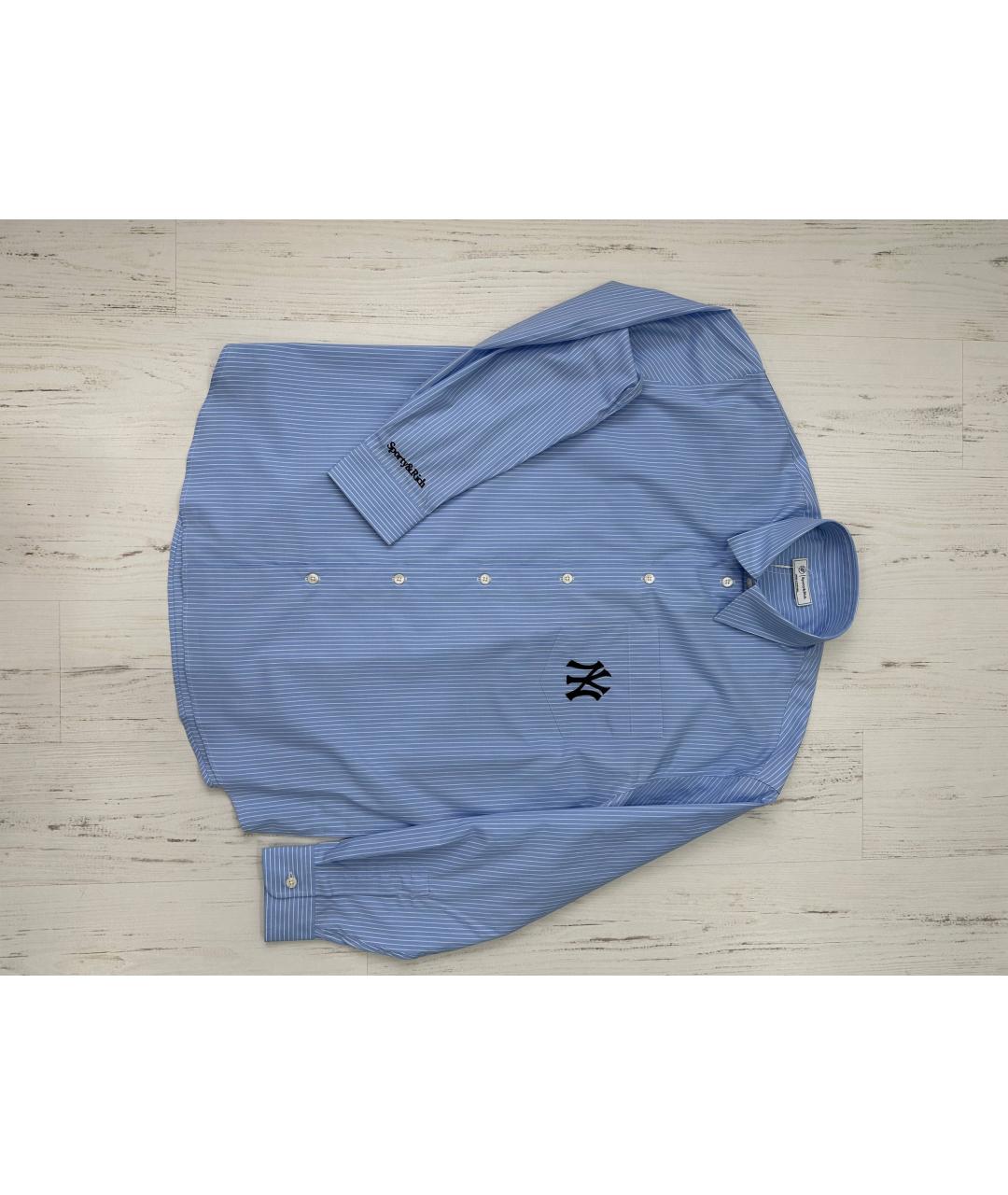 SPORTY AND RICH Синяя хлопковая рубашка, фото 10