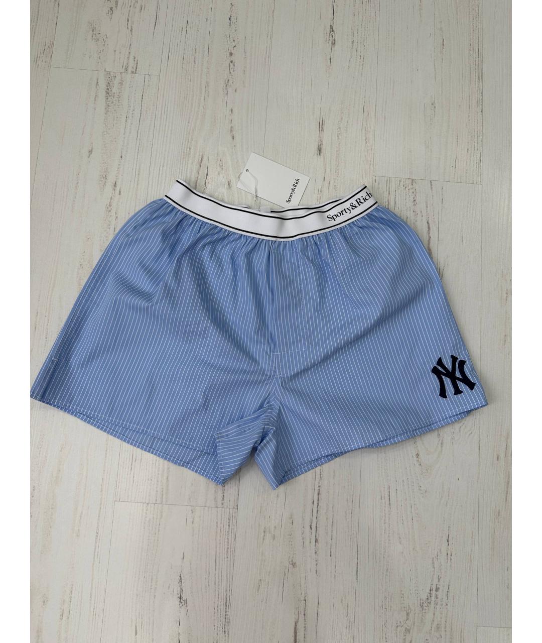 SPORTY AND RICH Синяя хлопковая рубашка, фото 4