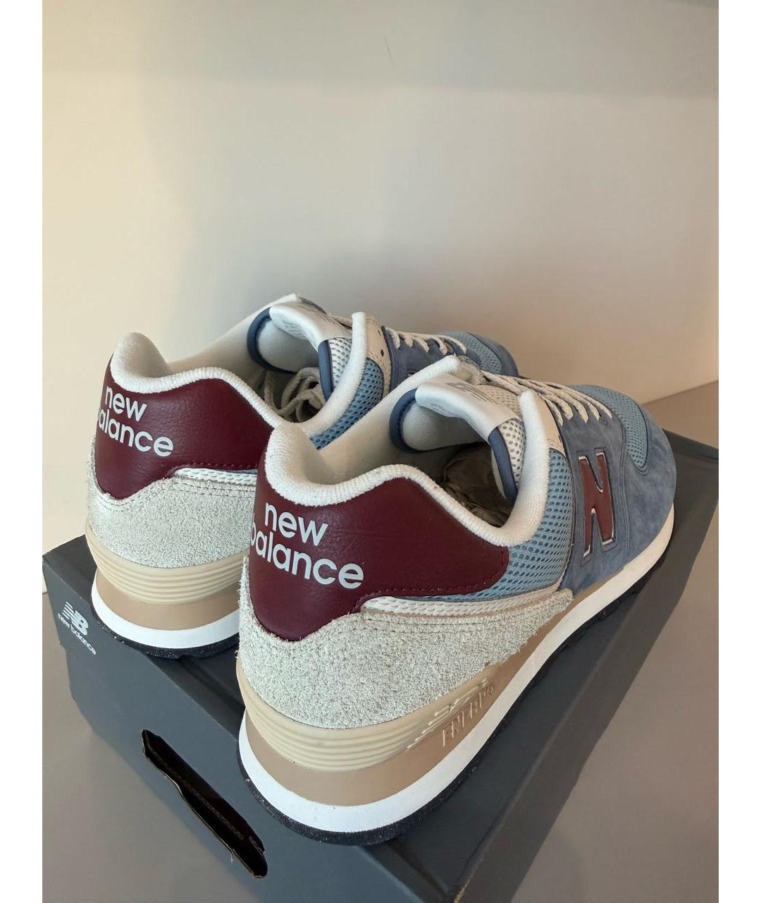 NEW BALANCE Синие замшевые низкие кроссовки / кеды, фото 4