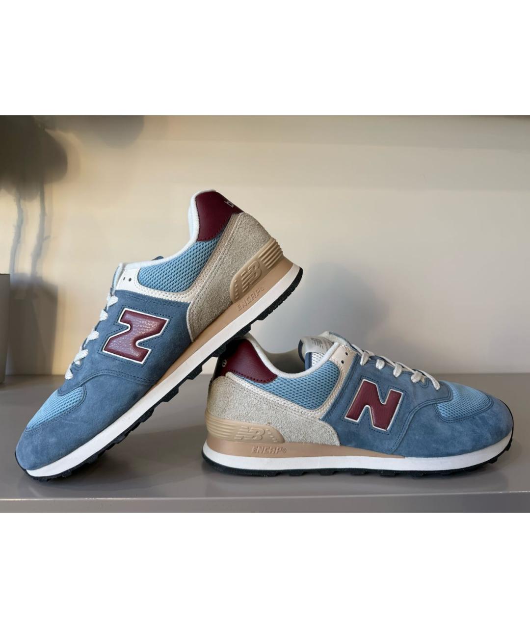 NEW BALANCE Синие замшевые низкие кроссовки / кеды, фото 2