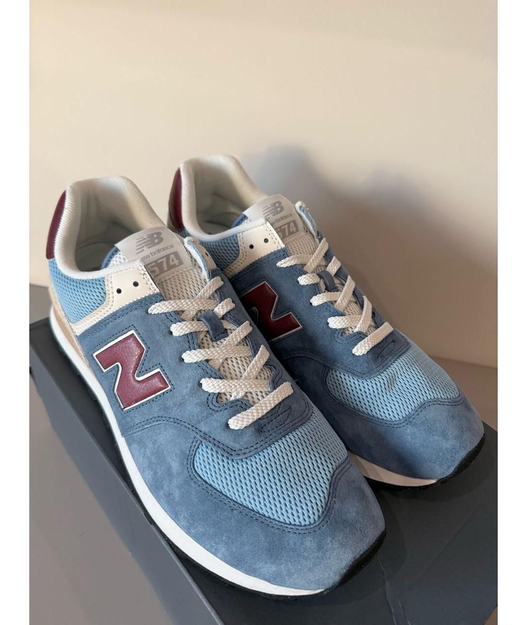 NEW BALANCE Синие замшевые низкие кроссовки / кеды, фото 3