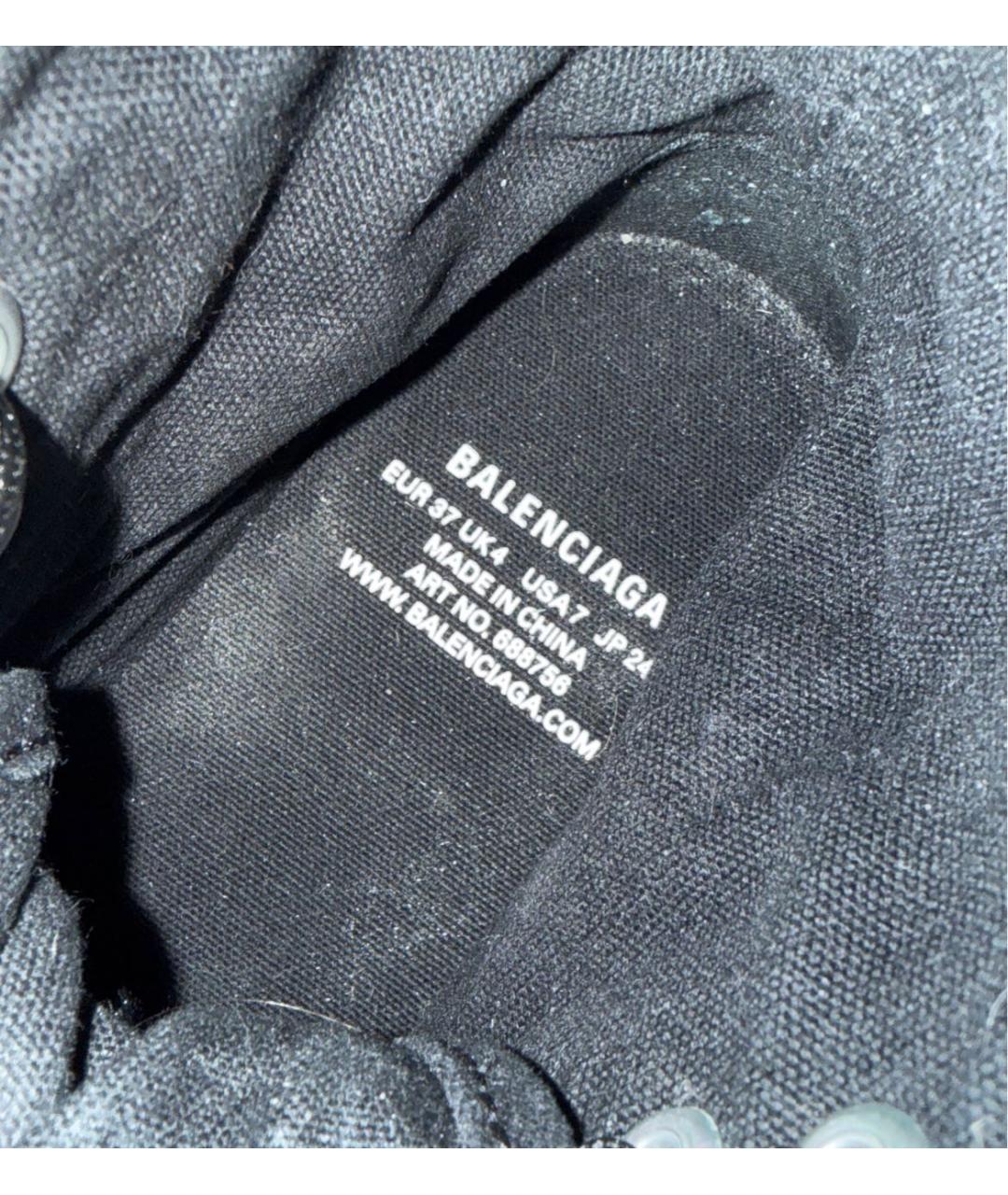 BALENCIAGA Черные текстильные кеды, фото 6