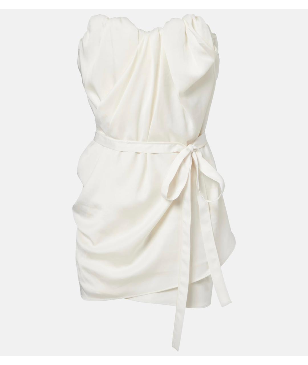 VIVIENNE WESTWOOD Белое полиэстеровое коктейльное платье, фото 7