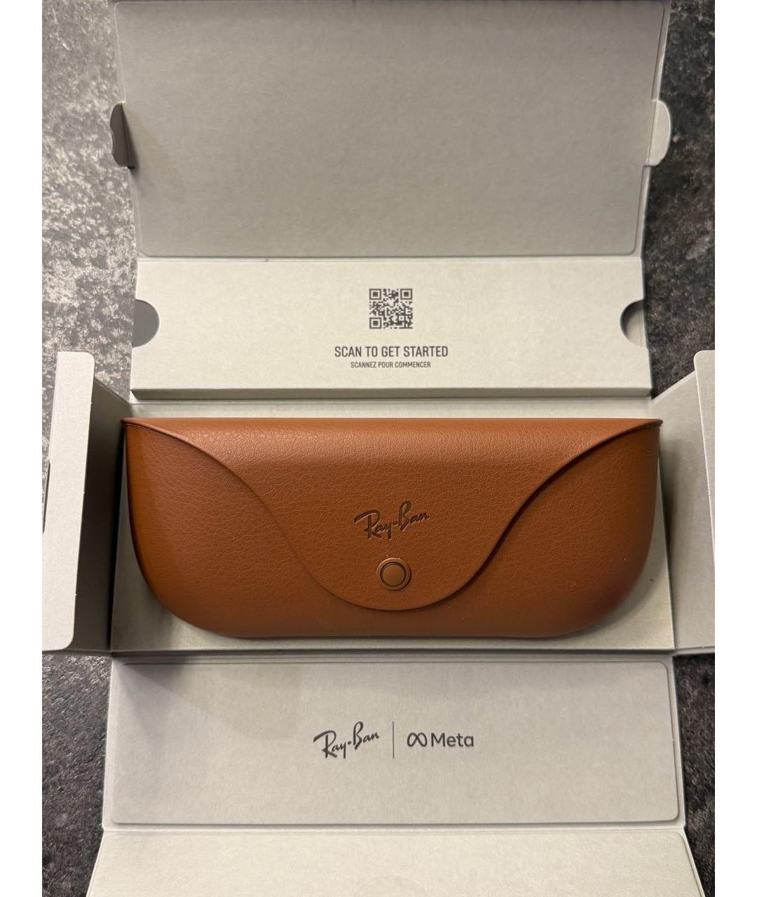 RAY BAN Антрацитовые пластиковые солнцезащитные очки, фото 5