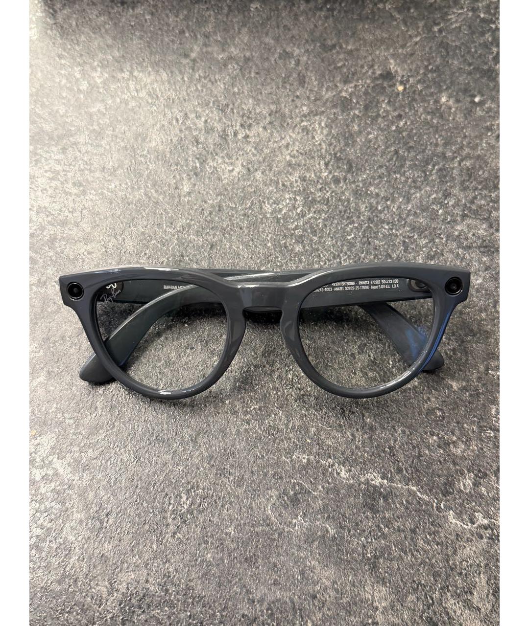 RAY BAN Антрацитовые пластиковые солнцезащитные очки, фото 9