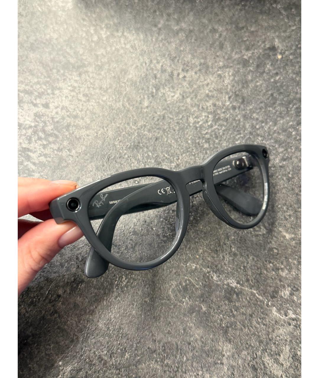 RAY BAN Антрацитовые пластиковые солнцезащитные очки, фото 2