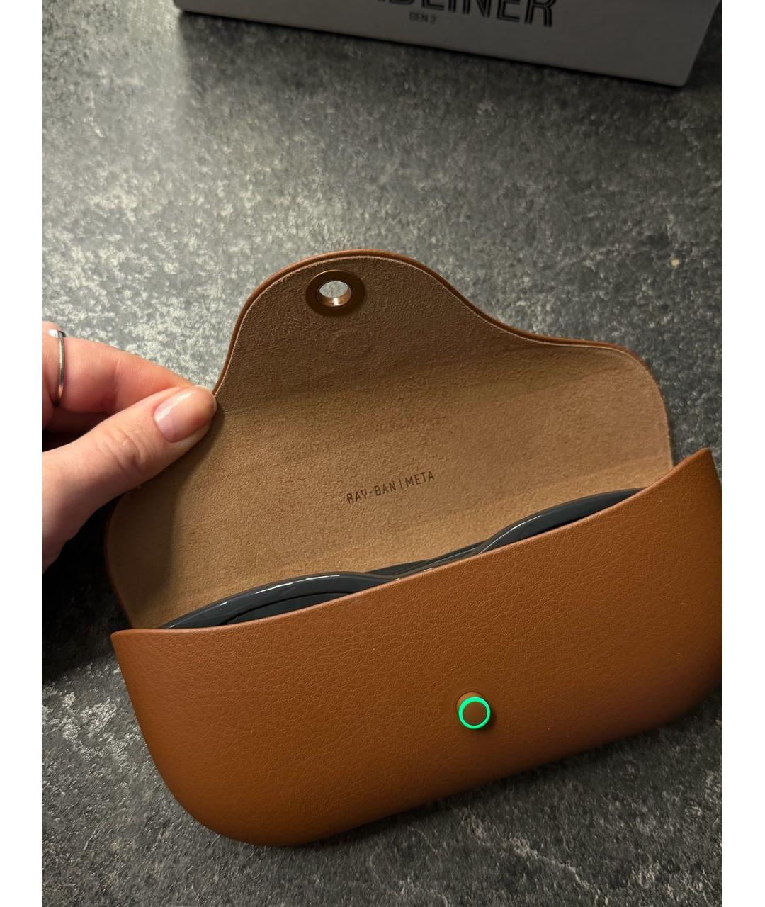 RAY BAN Антрацитовые пластиковые солнцезащитные очки, фото 6