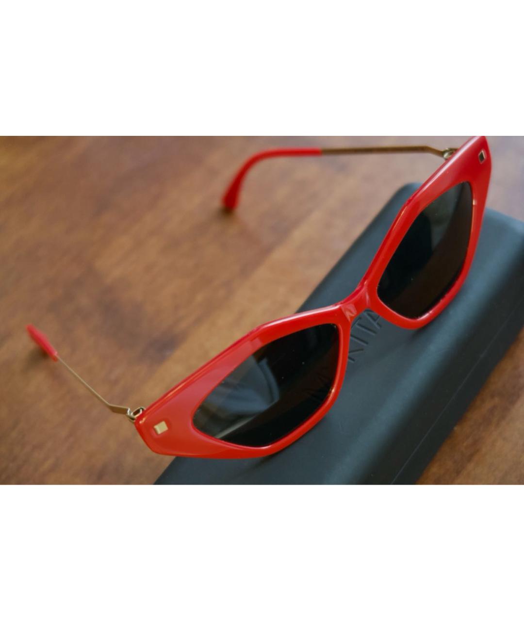 MYKITA Красные пластиковые солнцезащитные очки, фото 5