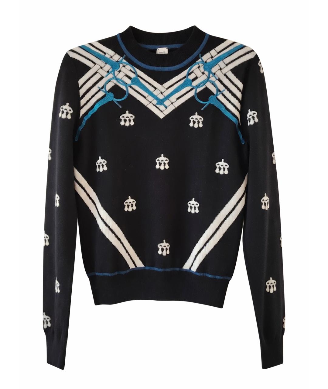 HERMES Черный шерстяной джемпер / свитер, фото 1