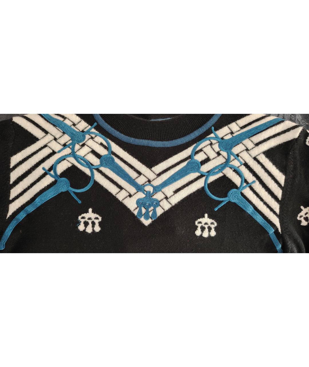 HERMES Черный шерстяной джемпер / свитер, фото 4