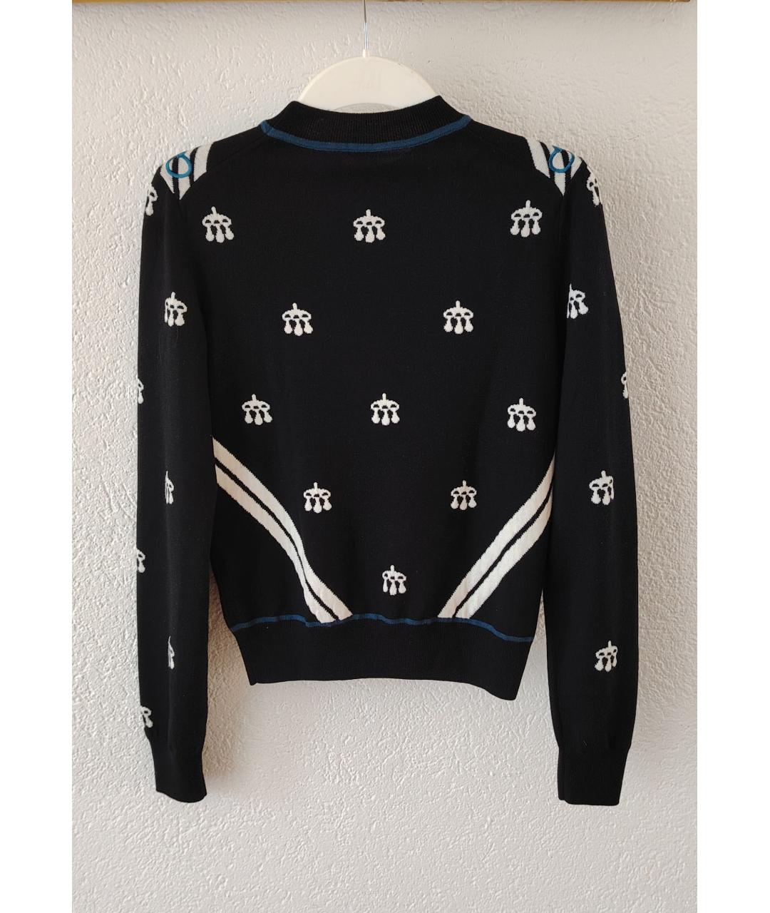 HERMES Черный шерстяной джемпер / свитер, фото 2