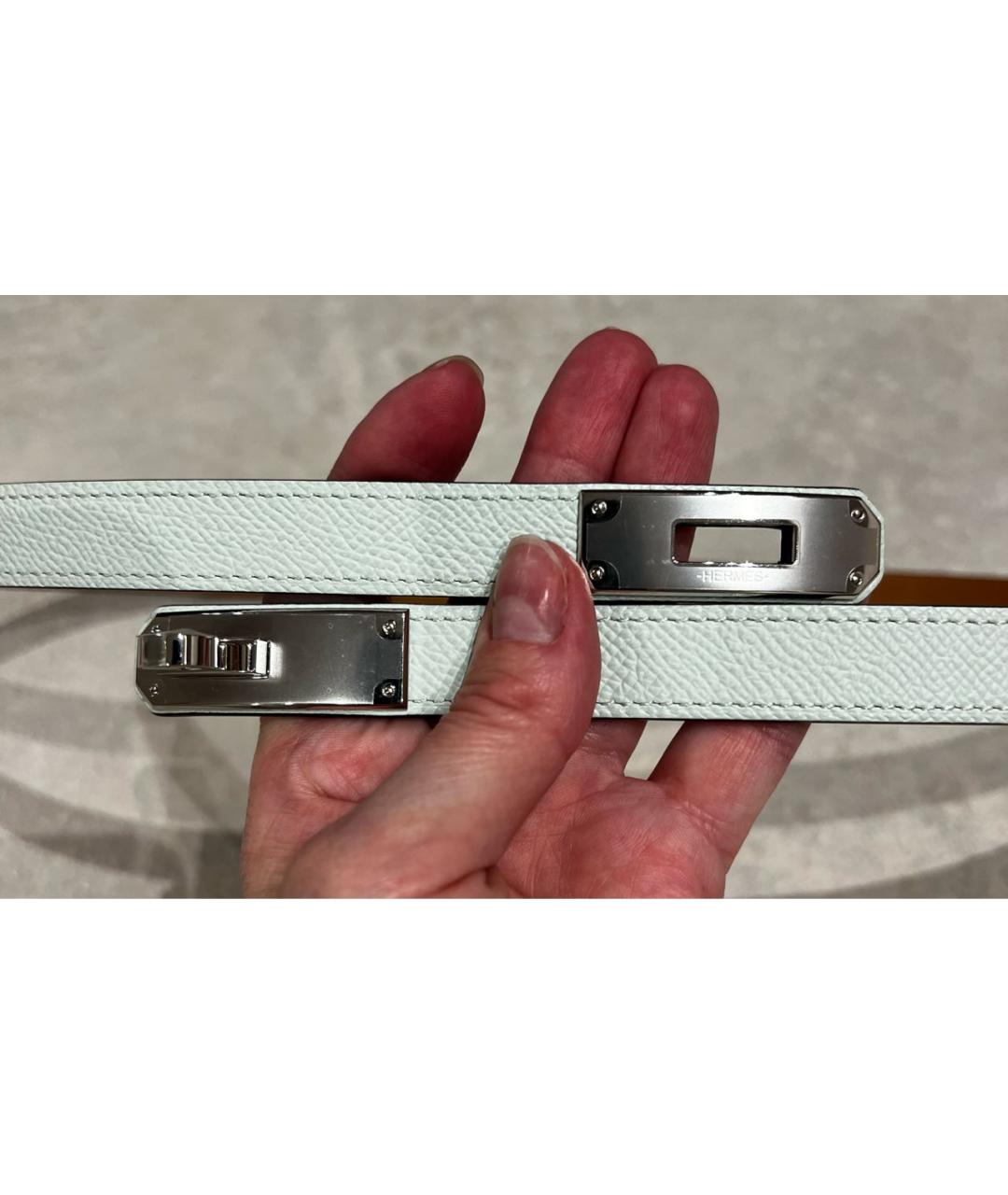 HERMES Зеленый кожаный ремень, фото 2