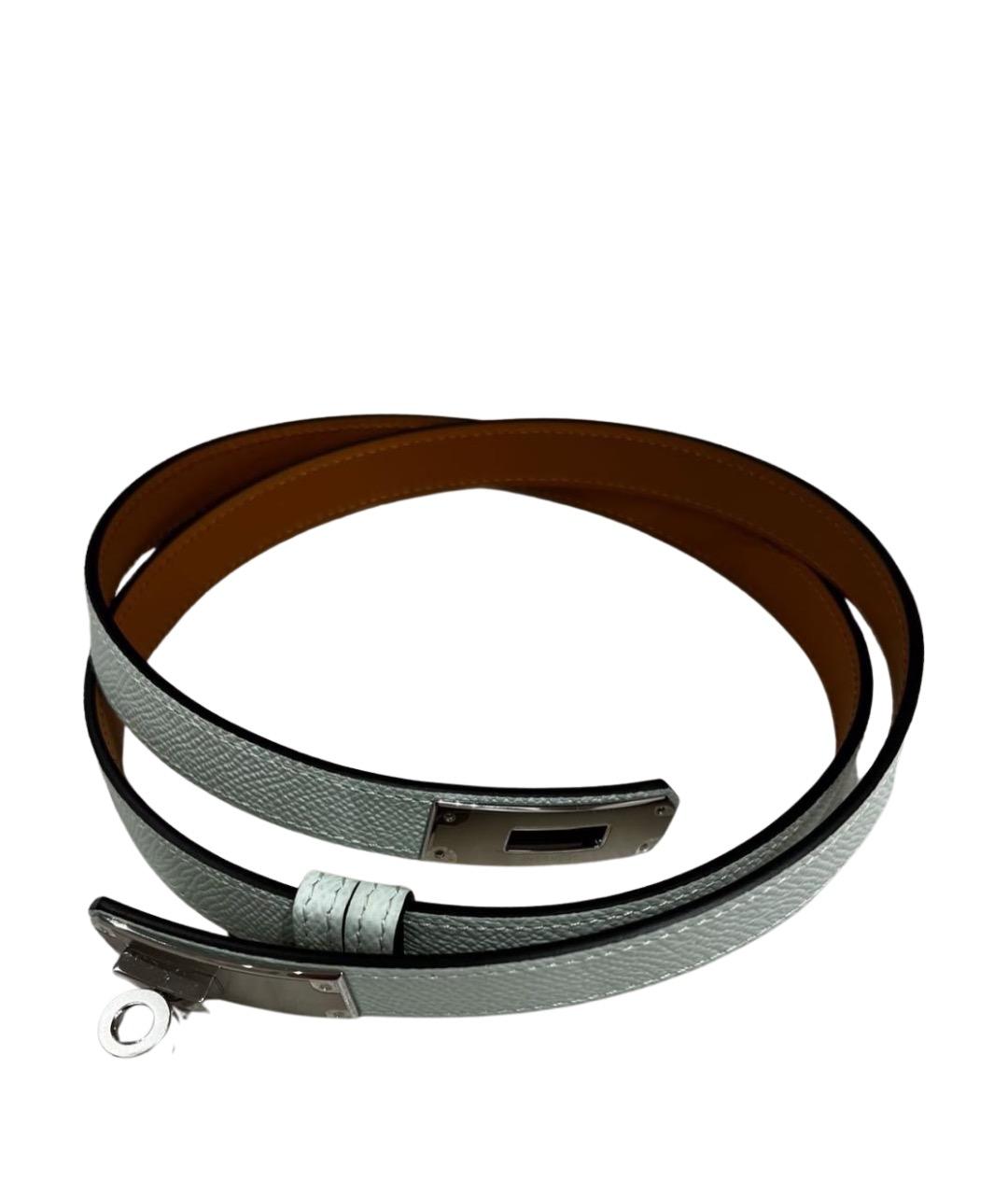 HERMES Зеленый кожаный ремень, фото 1