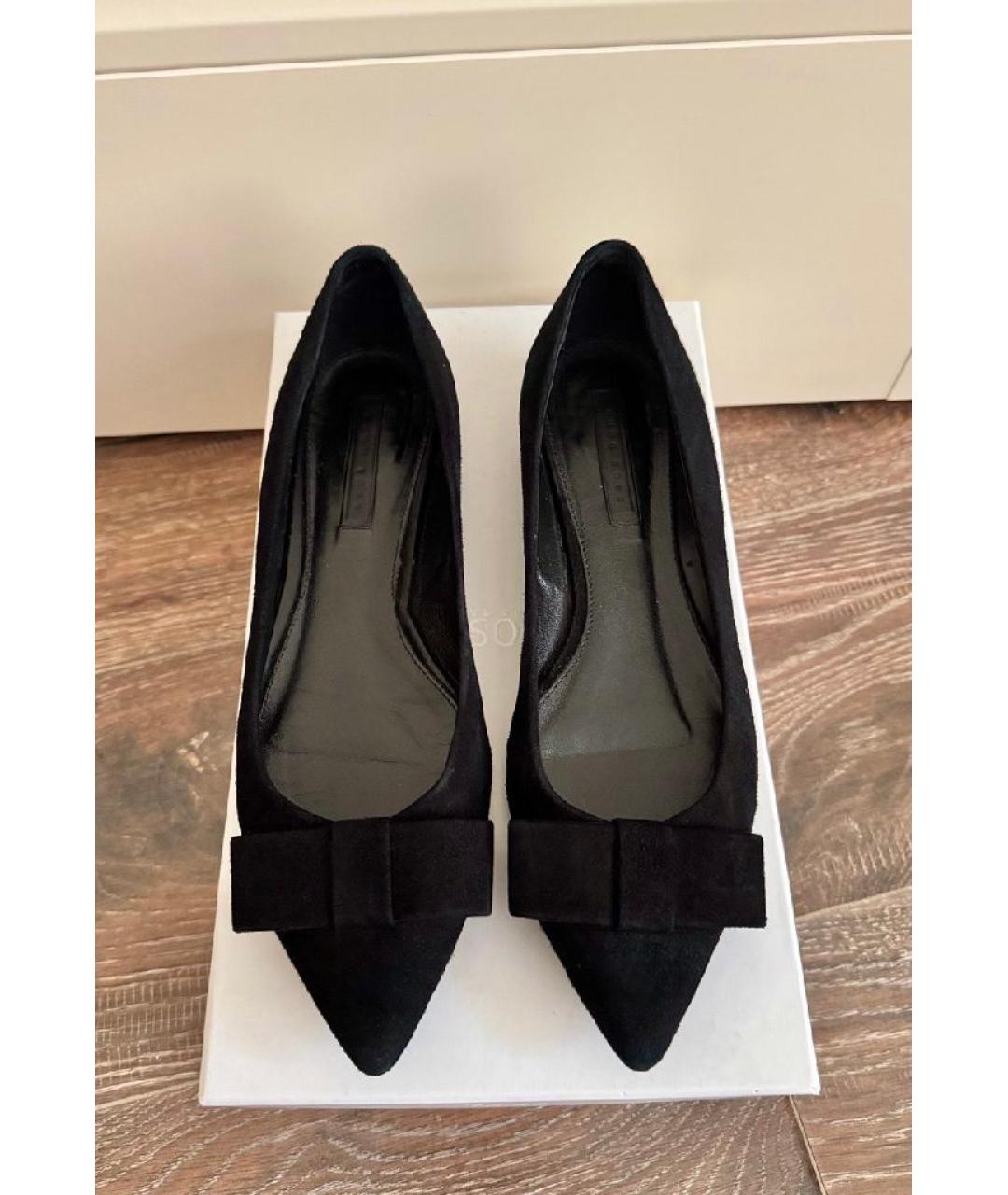 HUGO BOSS Черные замшевые балетки, фото 7