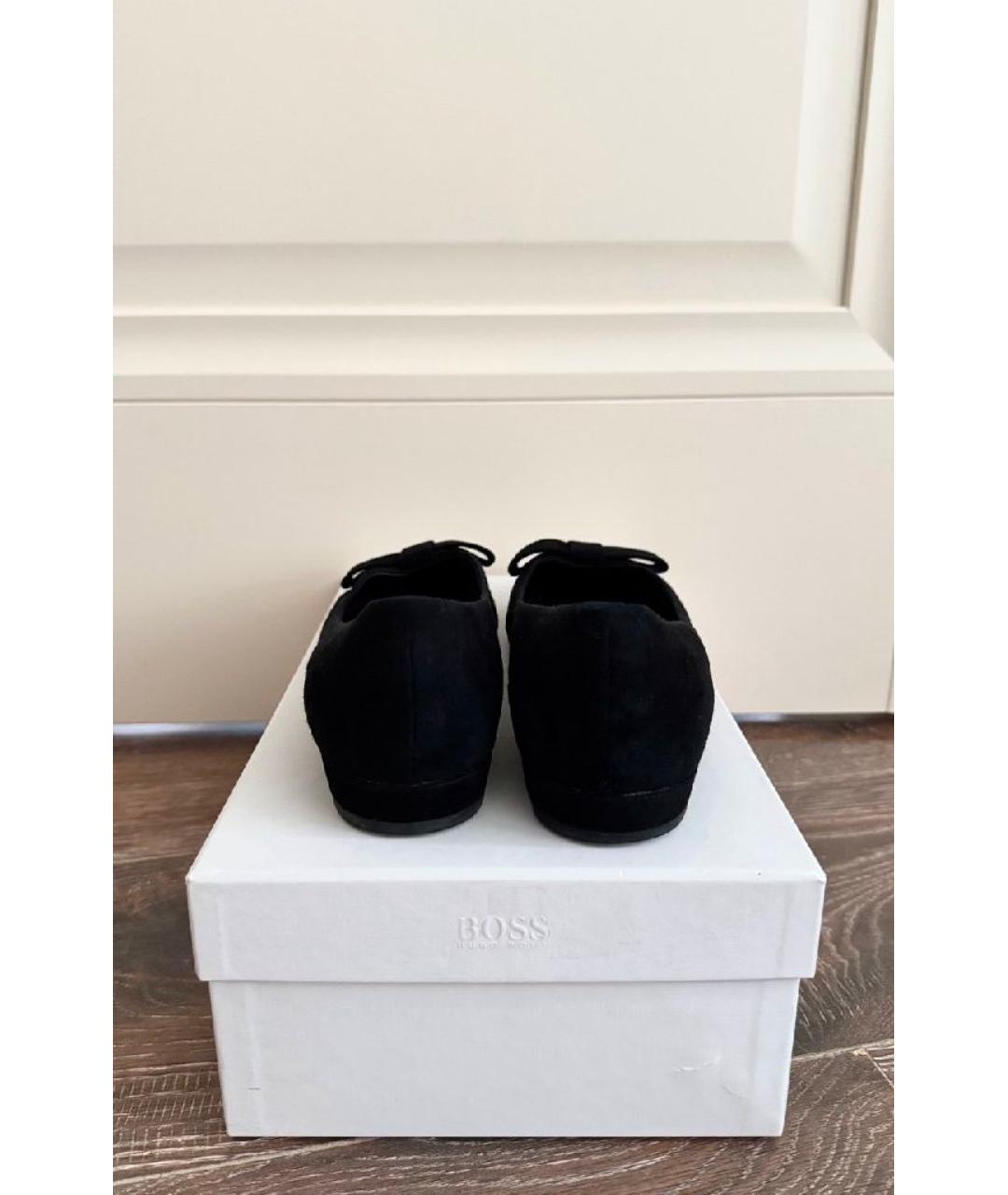 HUGO BOSS Черные замшевые балетки, фото 4