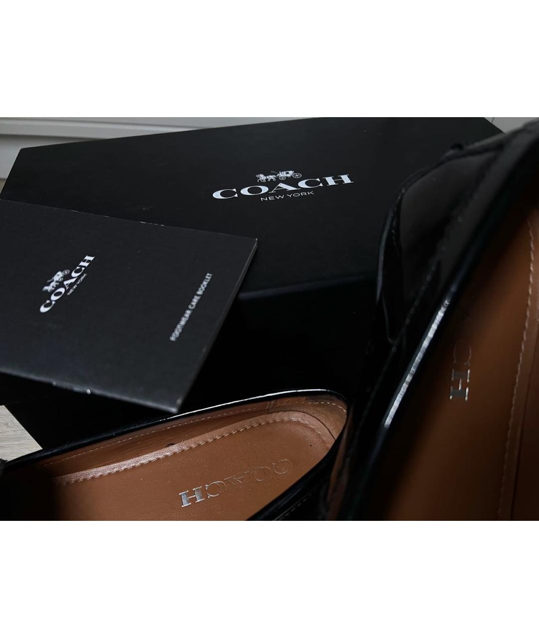 COACH Черные лоферы из искусственной кожи, фото 3