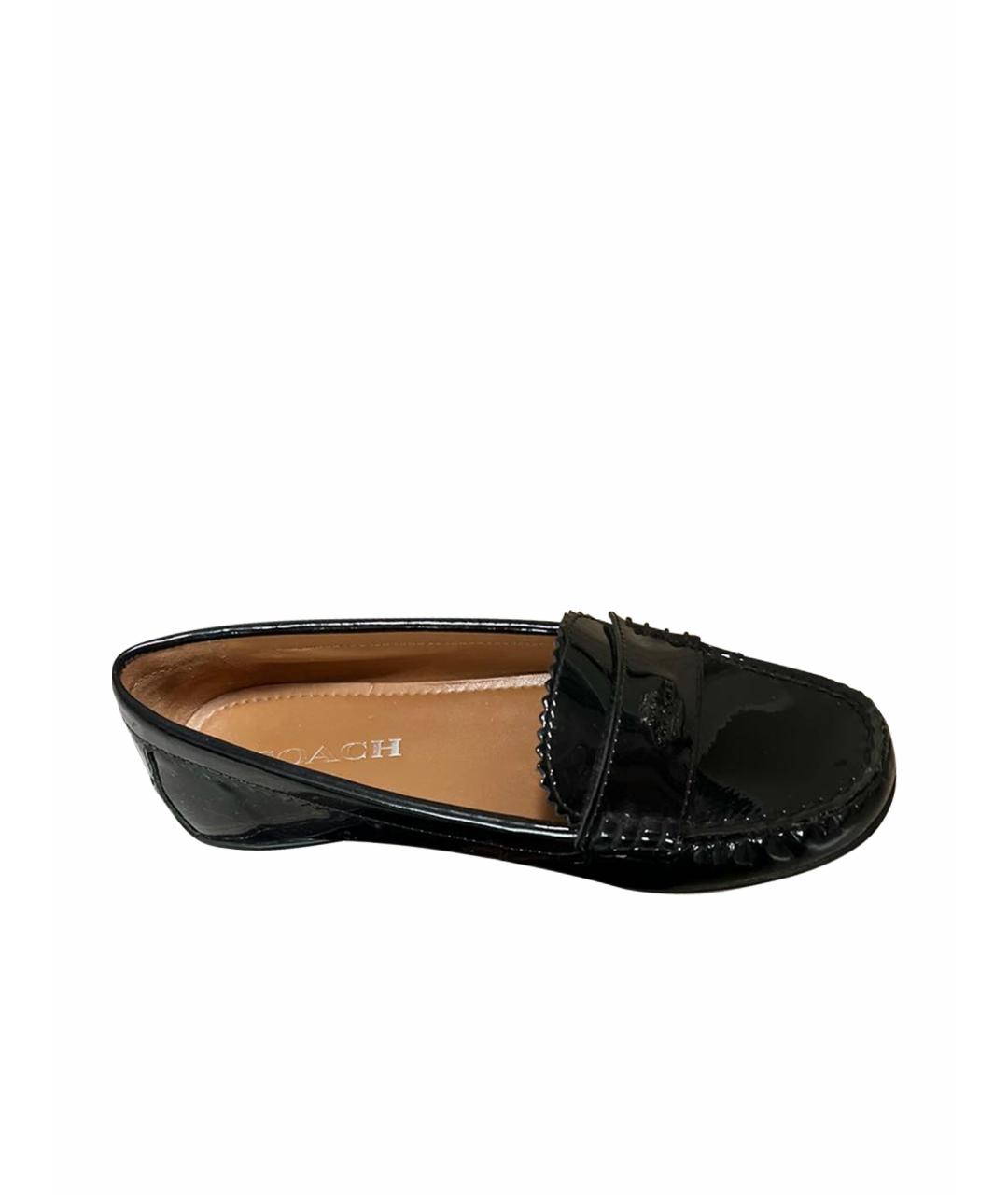 COACH Черные лоферы из искусственной кожи, фото 5