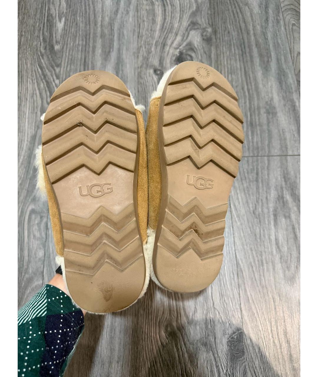 UGG AUSTRALIA Коричневые замшевые шлепанцы, фото 6