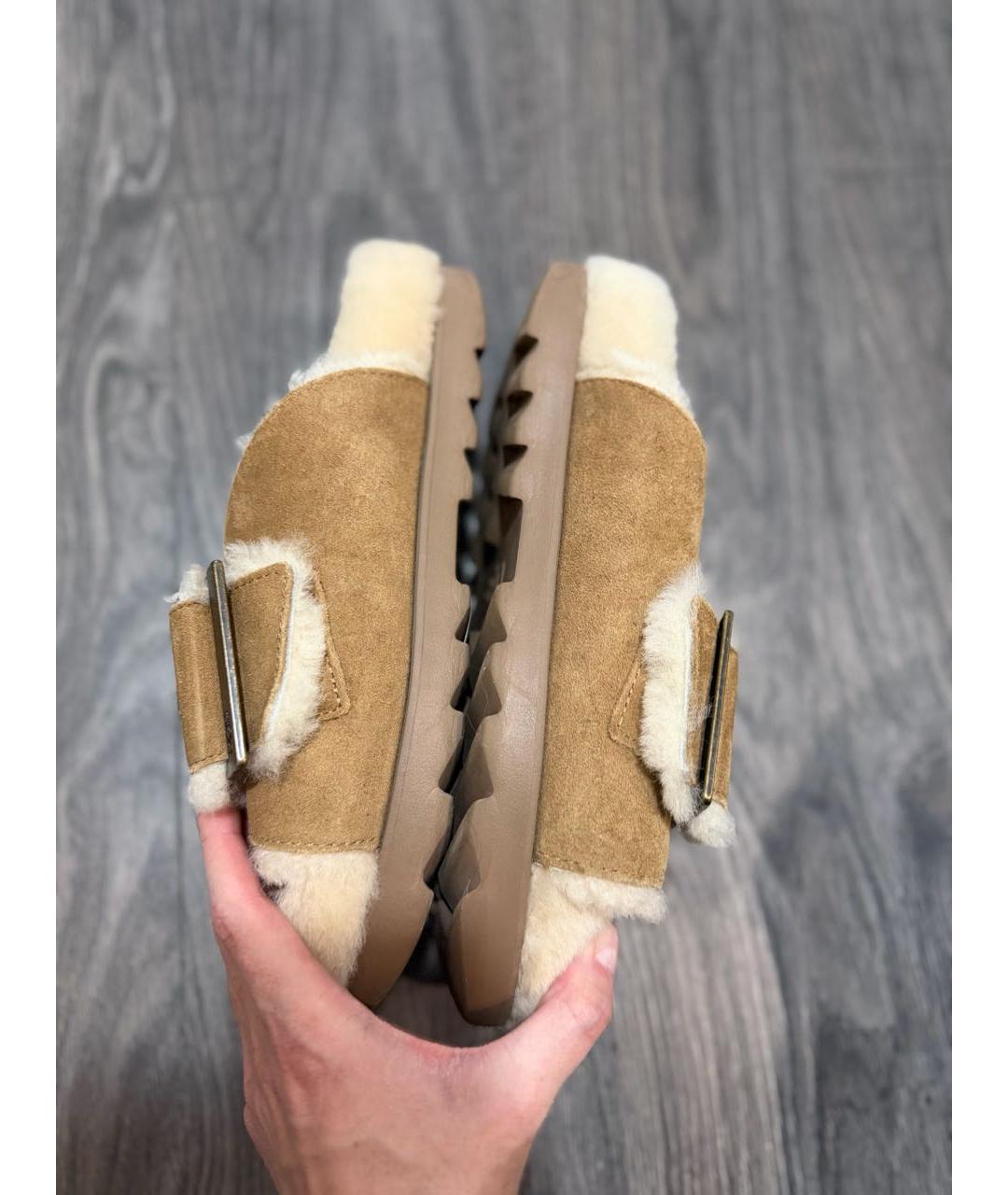 UGG AUSTRALIA Коричневые замшевые шлепанцы, фото 9