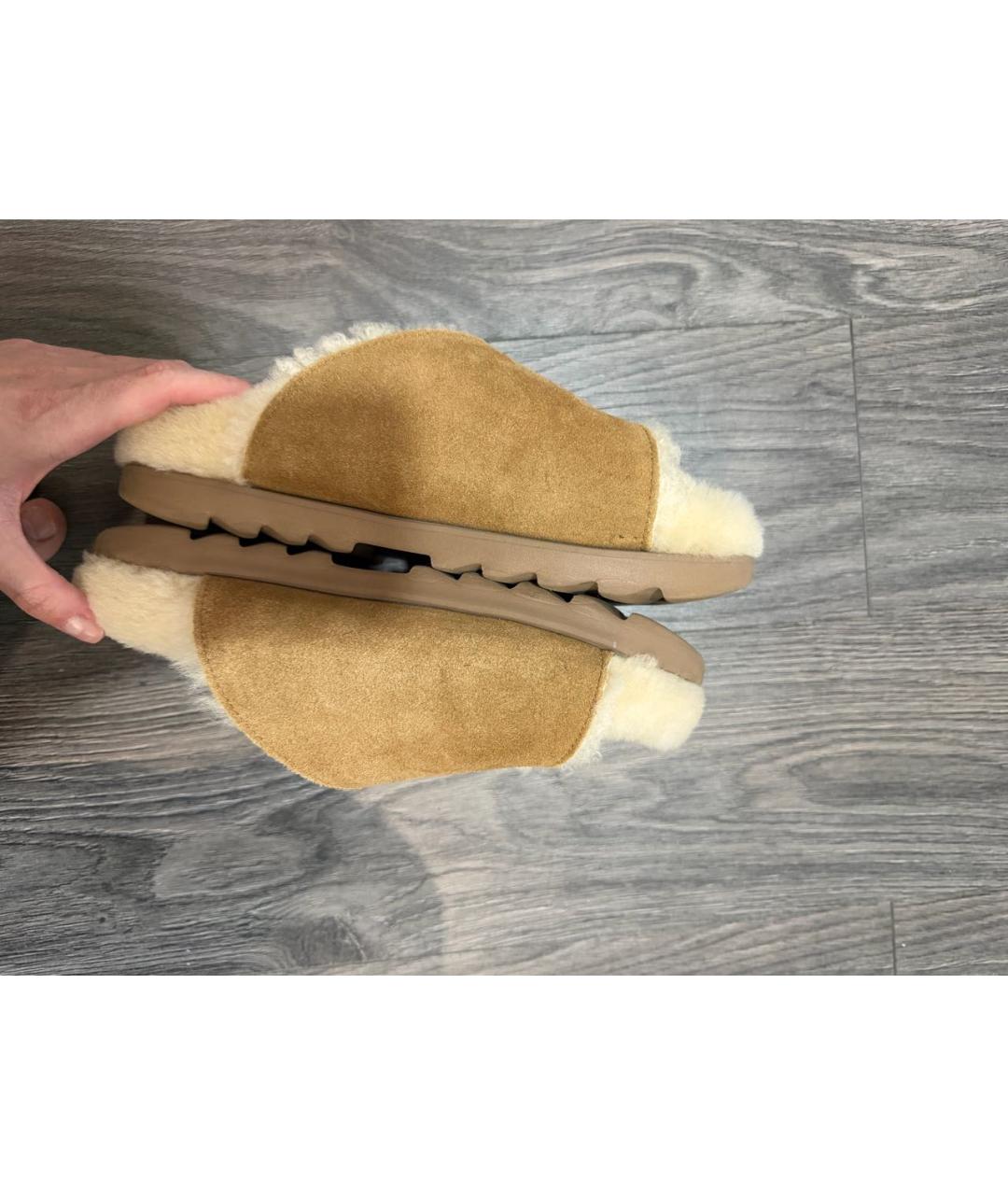 UGG AUSTRALIA Коричневые замшевые шлепанцы, фото 7