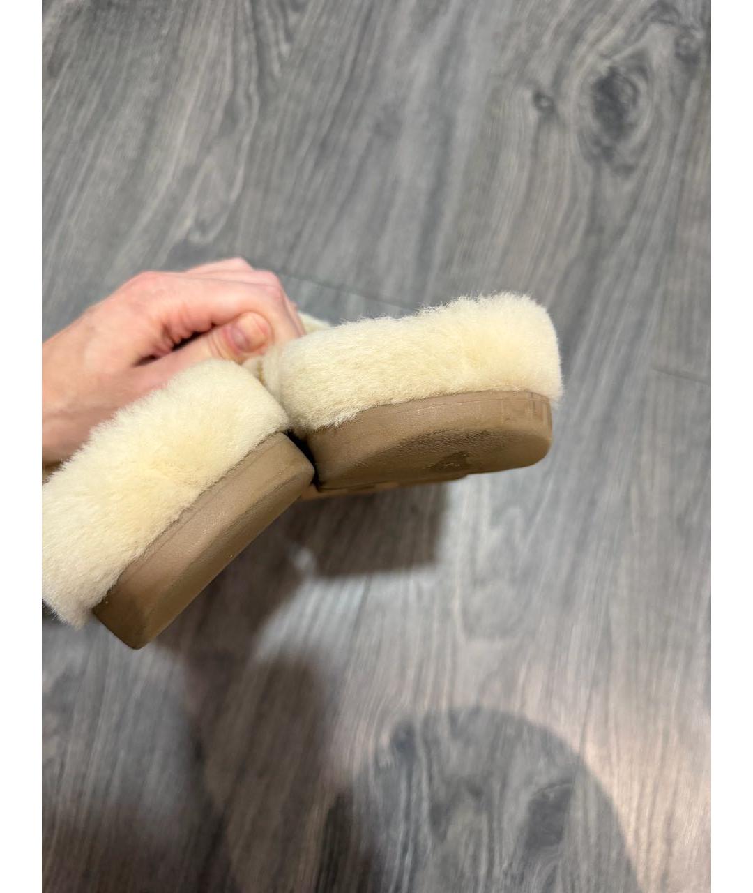 UGG AUSTRALIA Коричневые замшевые шлепанцы, фото 4